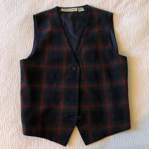 Vintage Plaid Vest Size 8